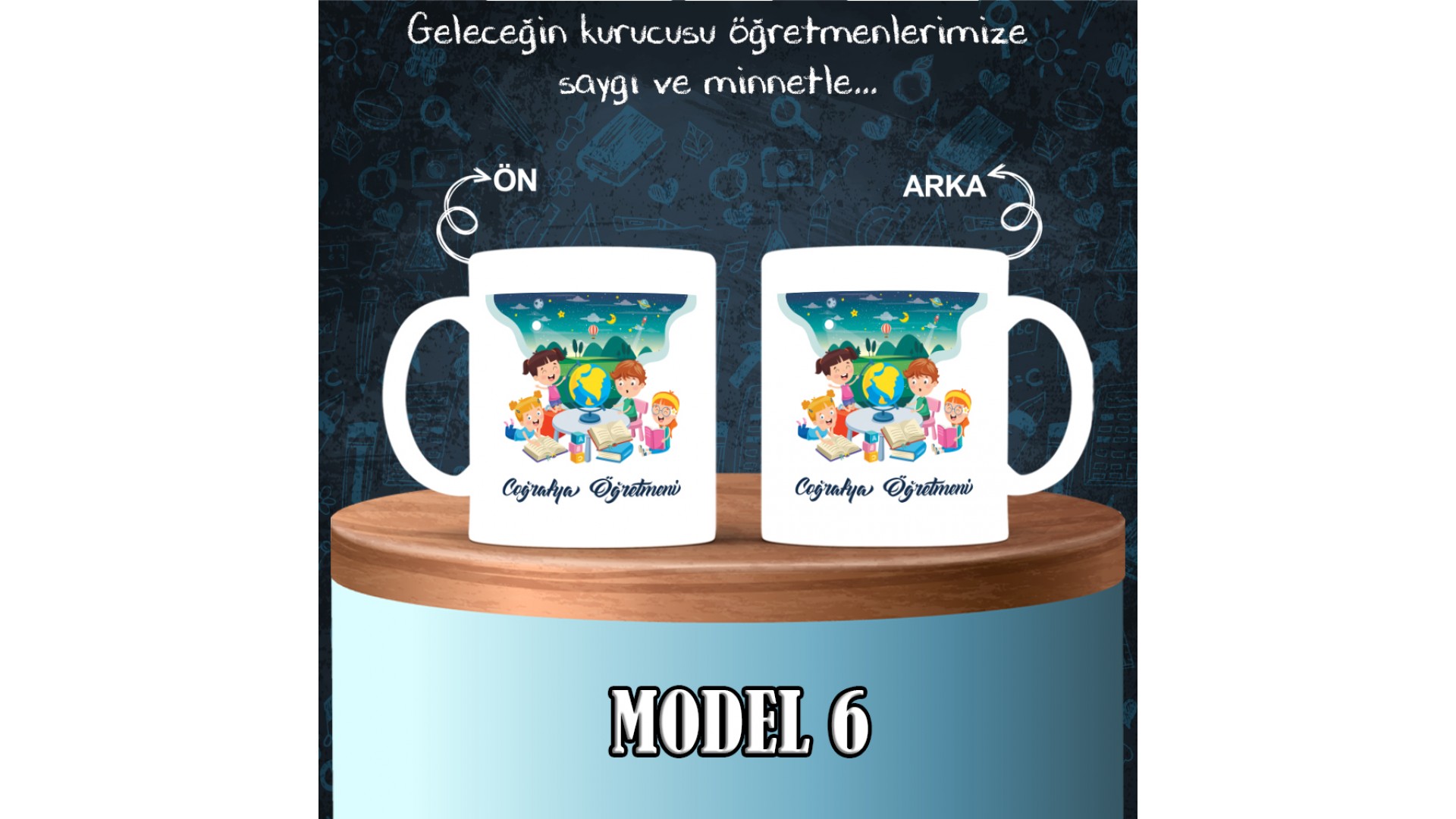 Biyoloji Öğretmenlerine özel baskılı seramik kupa bardak