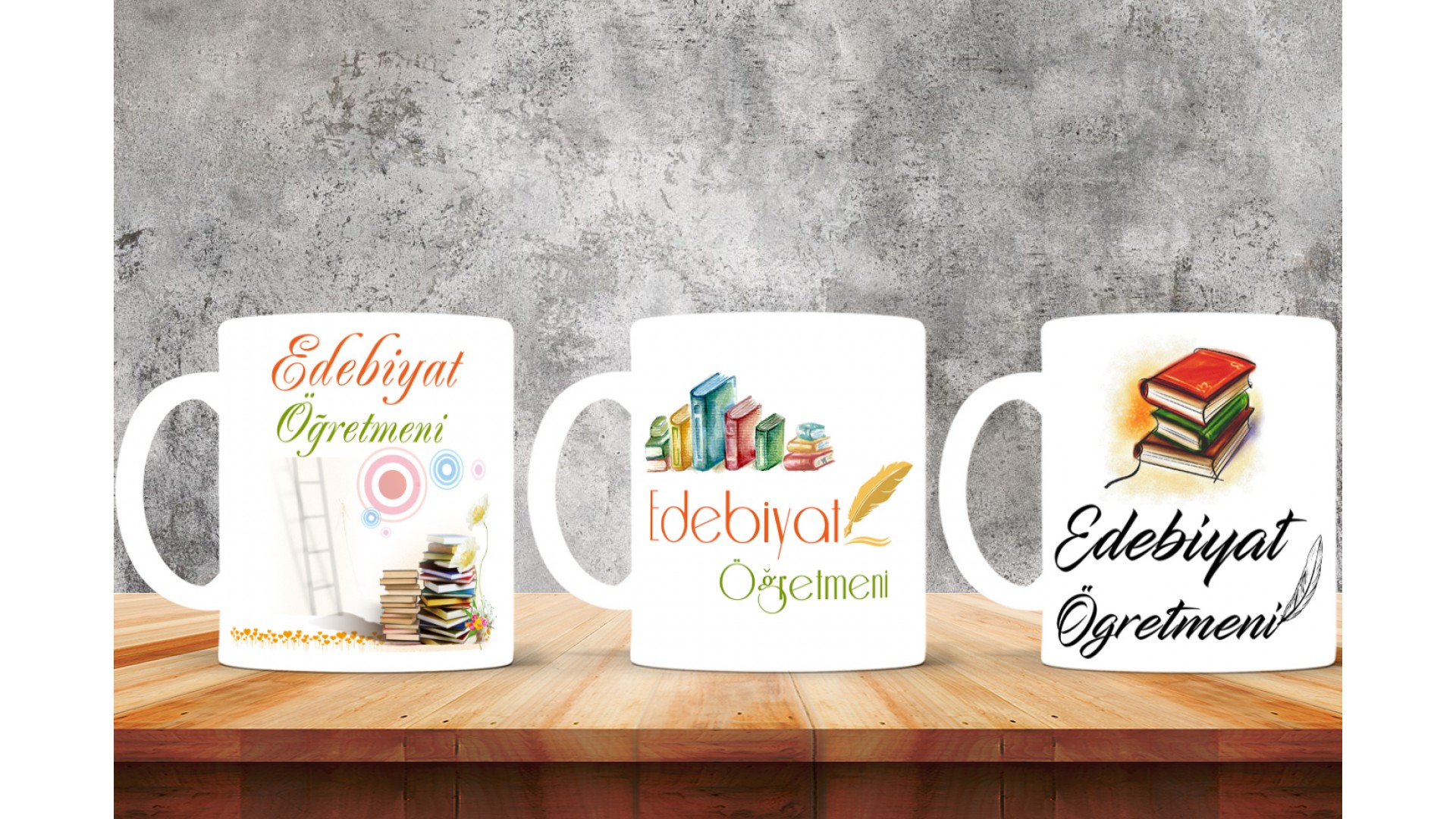 Edebiyat - Felsefe Öğretmenlerine özel baskılı seramik kupa bardak