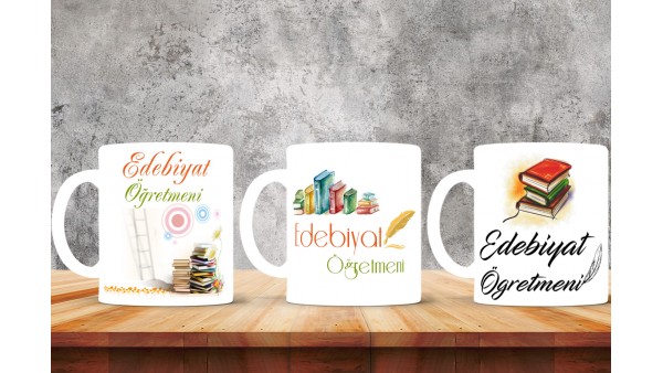 Edebiyat Öğretmenlerine Özel Tasarımlı Baskılı Kupa Bardak – MiksHediye