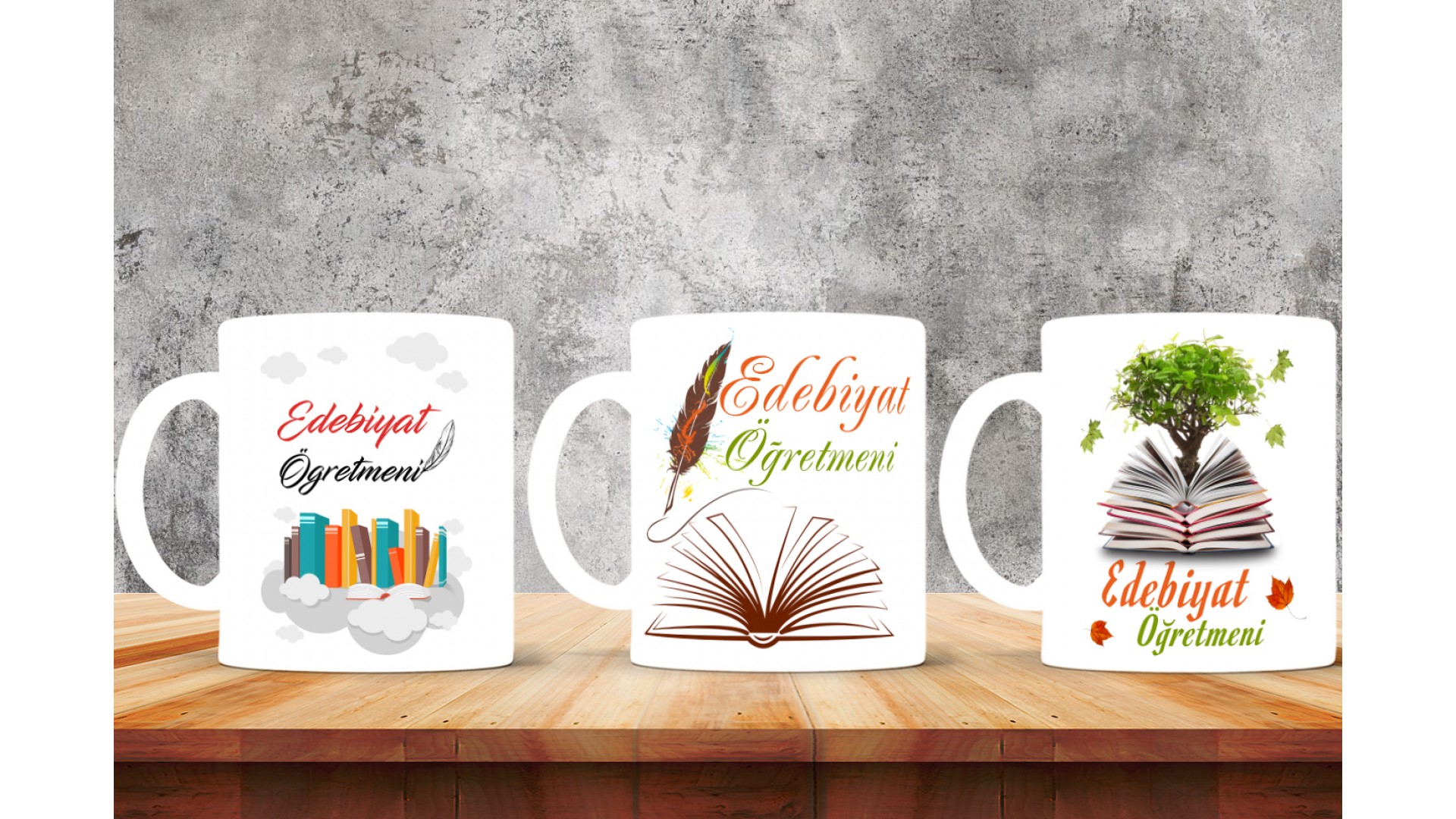Edebiyat - Felsefe Öğretmenlerine özel baskılı seramik kupa bardak
