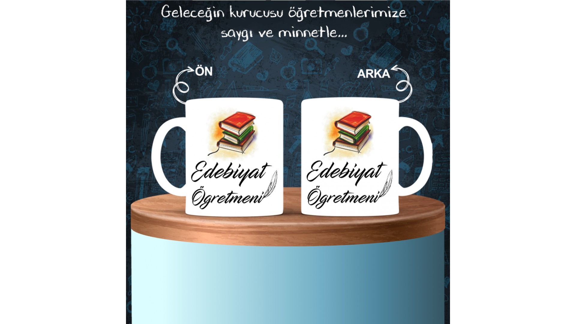 Edebiyat - Felsefe Öğretmenlerine özel baskılı seramik kupa bardak