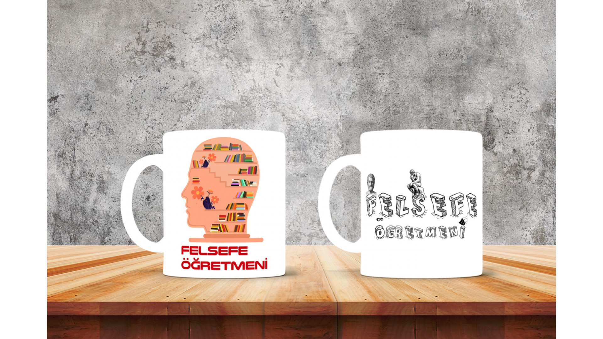 Edebiyat - Felsefe Öğretmenlerine özel baskılı seramik kupa bardak