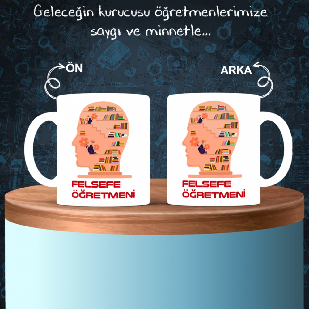Felsefe Öğretmenlerine Özel Tasarımlı Baskılı Kupa Bardak – MiksHediye