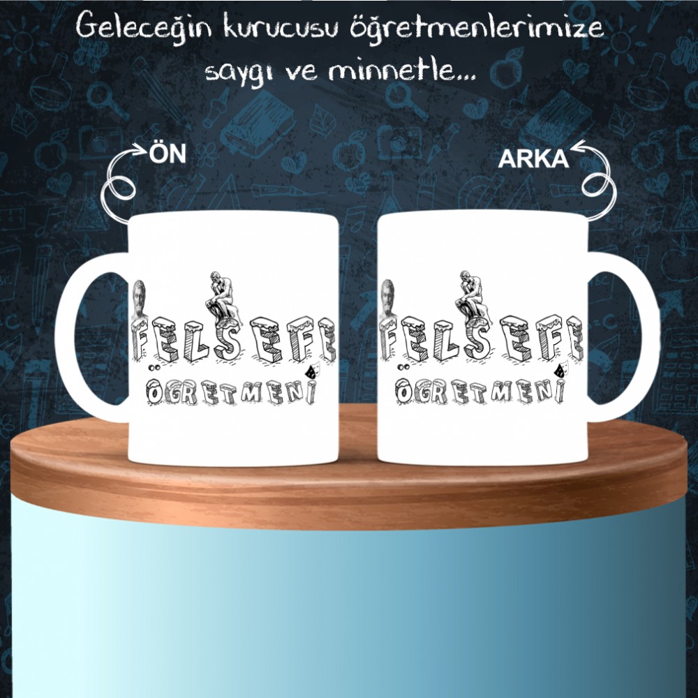 Edebiyat - Felsefe Öğretmenlerine özel baskılı seramik kupa bardak