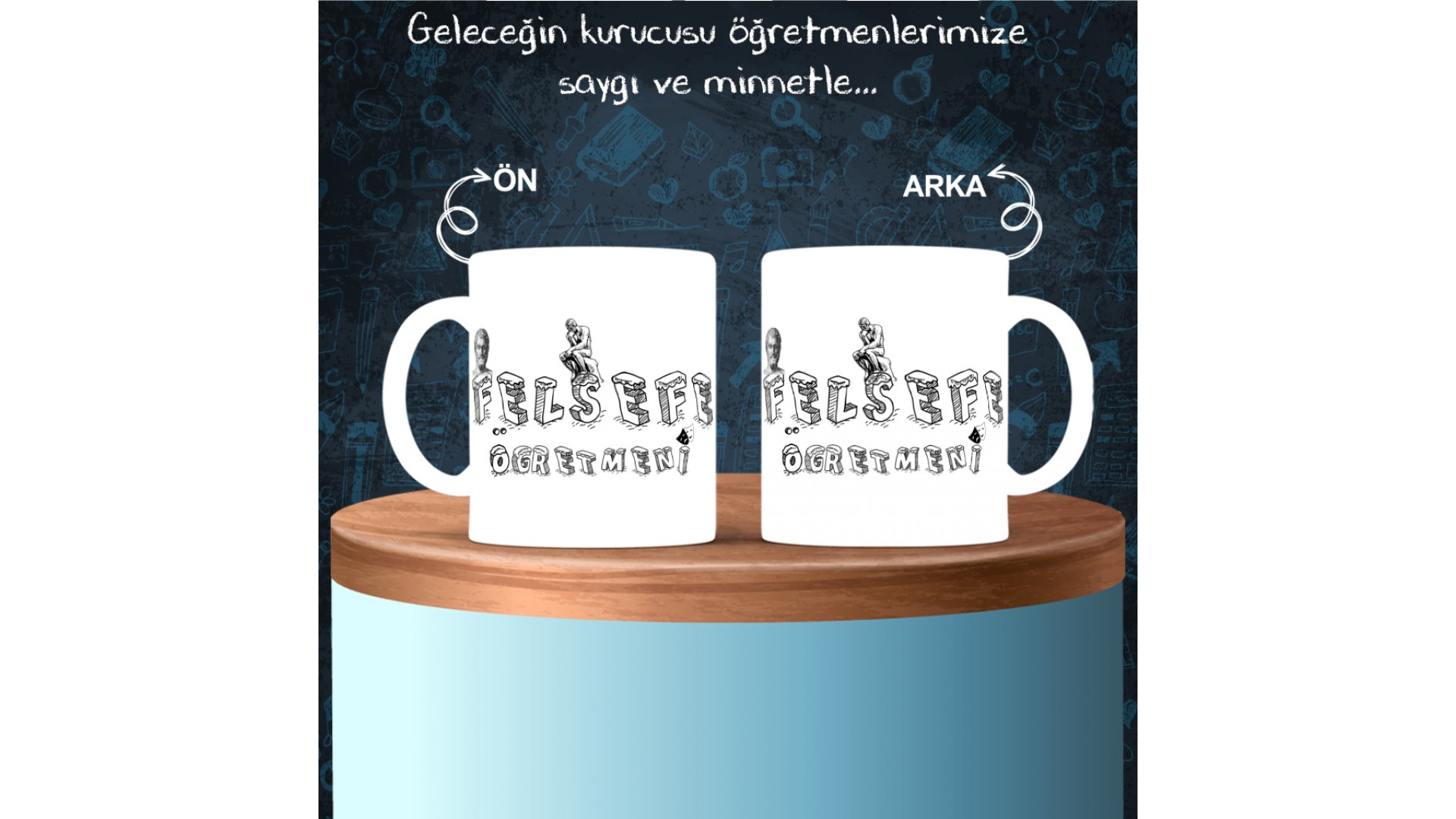 Edebiyat - Felsefe Öğretmenlerine özel baskılı seramik kupa bardak