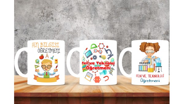 Fen ve Teknoloji Öğretmenlerine Özel Tasarımlı Baskılı Kupa Bardak – MiksHediye