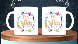 Fen ve Teknoloji Öğretmenlerine özel baskılı seramik kupa bardak