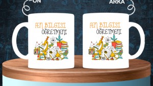 Fen ve Teknoloji Öğretmenlerine özel baskılı seramik kupa bardak