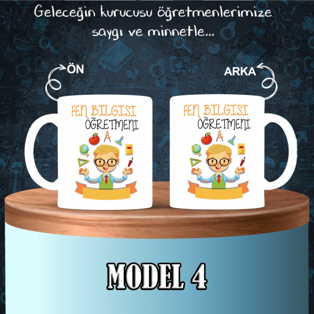 Fen ve Teknoloji Öğretmenlerine Özel Tasarımlı Baskılı Kupa Bardak – MiksHediye