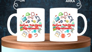 Fen ve Teknoloji Öğretmenlerine özel baskılı seramik kupa bardak