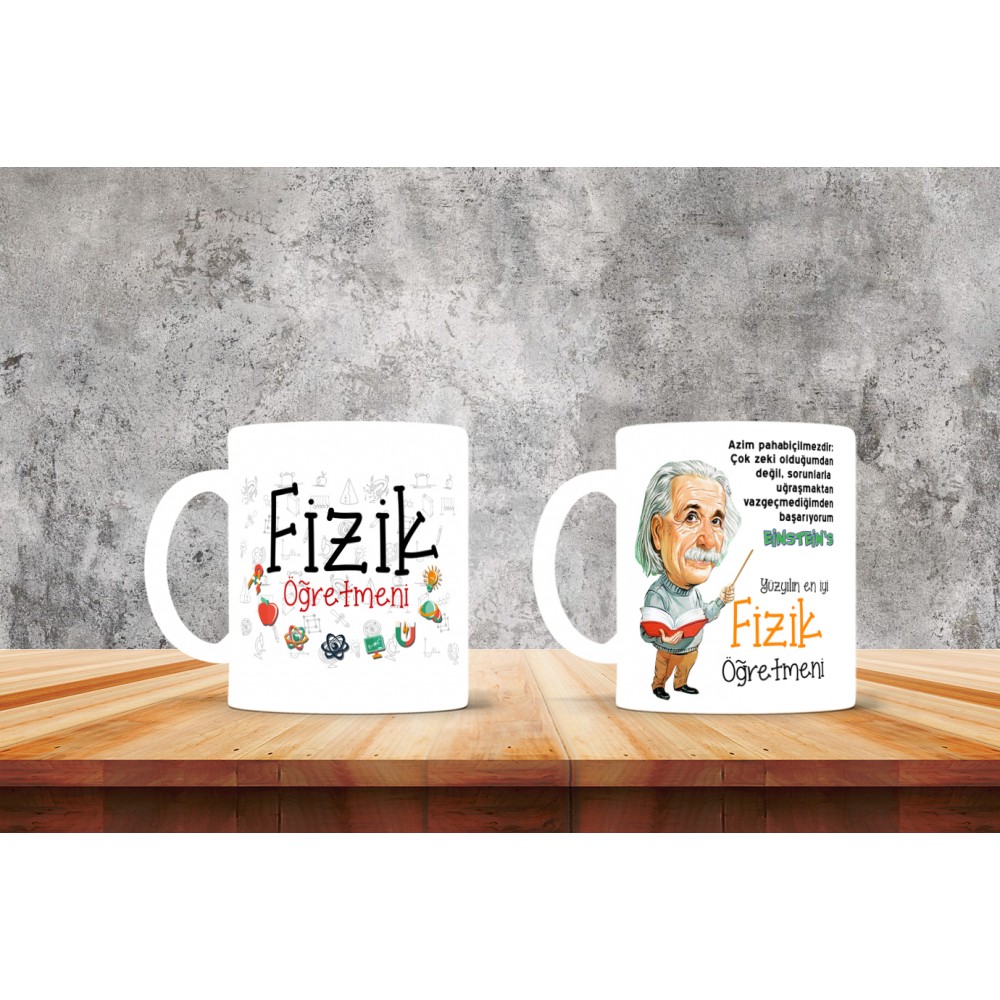 Fizik Öğretmenlerine Özel Tasarımlı Baskılı Kupa Bardak – MiksHediye
