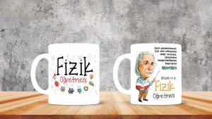 Fizik Öğretmenlerine özel baskılı seramik kupa bardak