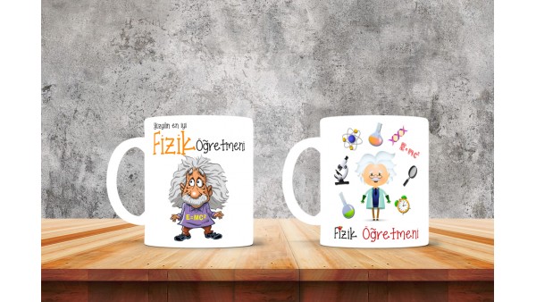 Fizik Öğretmenlerine Özel Tasarımlı Baskılı Kupa Bardak – MiksHediye