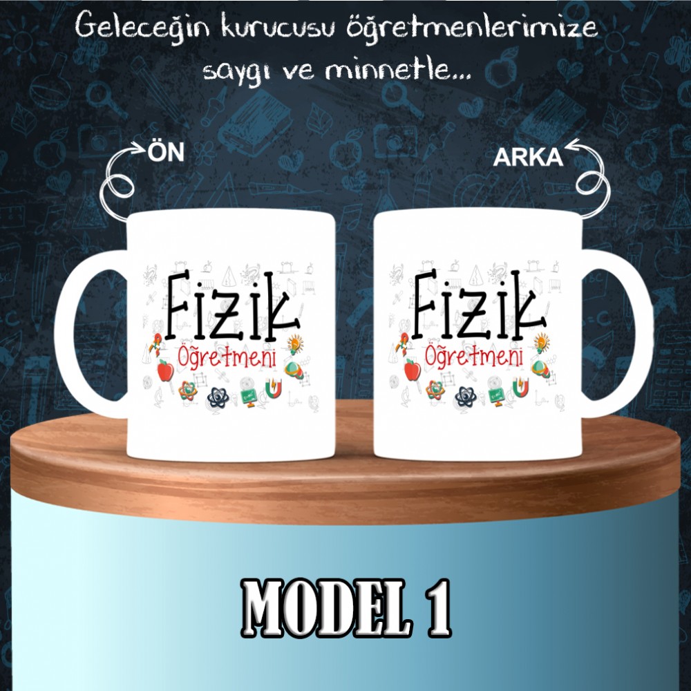 Fizik Öğretmenlerine Özel Tasarımlı Baskılı Kupa Bardak – MiksHediye