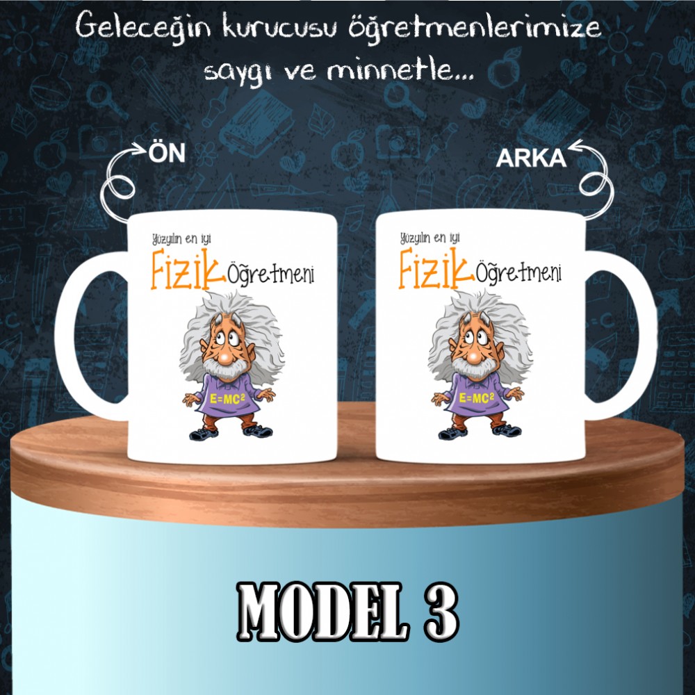 Fizik Öğretmenlerine Özel Tasarımlı Baskılı Kupa Bardak – MiksHediye