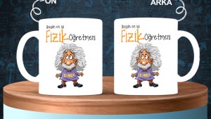 Fizik Öğretmenlerine özel baskılı seramik kupa bardak