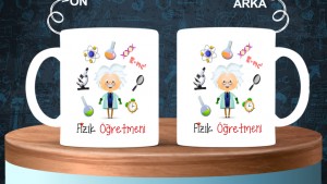 Fizik Öğretmenlerine özel baskılı seramik kupa bardak