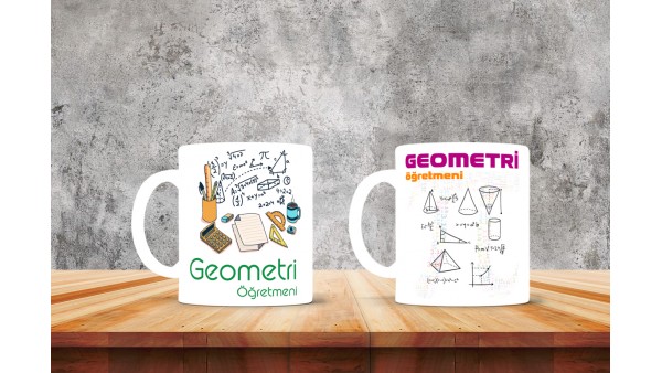 Geometri Öğretmenlerine Özel Tasarımlı Baskılı Kupa Bardak – MiksHediye