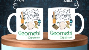 Geometri Öğretmenlerine özel baskılı seramik kupa bardak