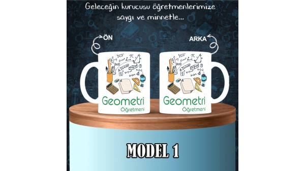 Geometri Öğretmenlerine Özel Tasarımlı Baskılı Kupa Bardak – MiksHediye