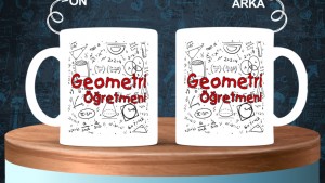 Geometri Öğretmenlerine özel baskılı seramik kupa bardak