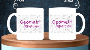 Geometri Öğretmenlerine özel baskılı seramik kupa bardak