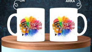 İngilizce  Öğretmenlerine özel baskılı seramik kupa bardak