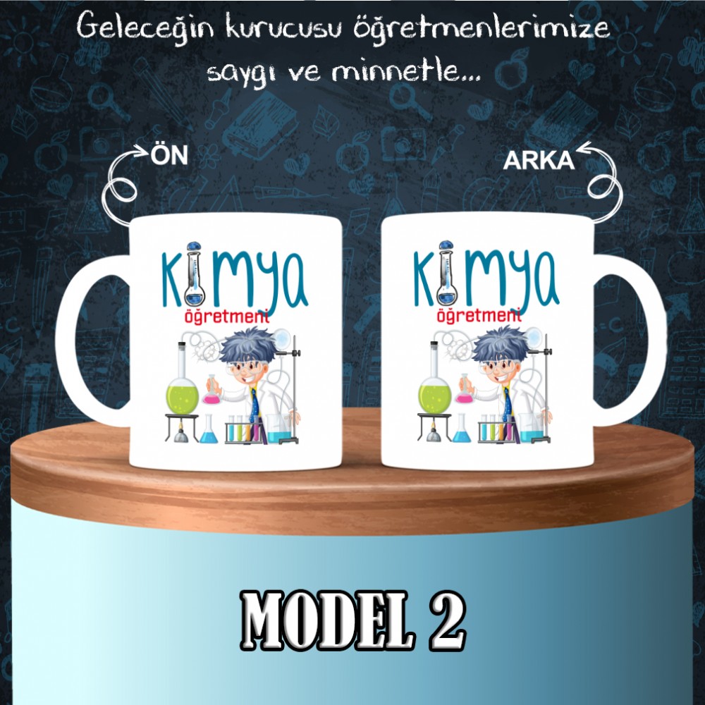 Kimya Öğretmenlerine özel baskılı seramik kupa bardak