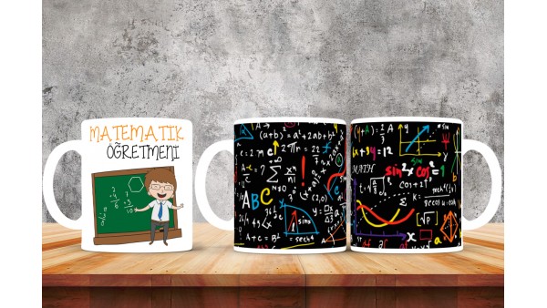 Matematik Öğretmenlerine Özel Tasarımlı Baskılı Kupa Bardak – MiksHediye