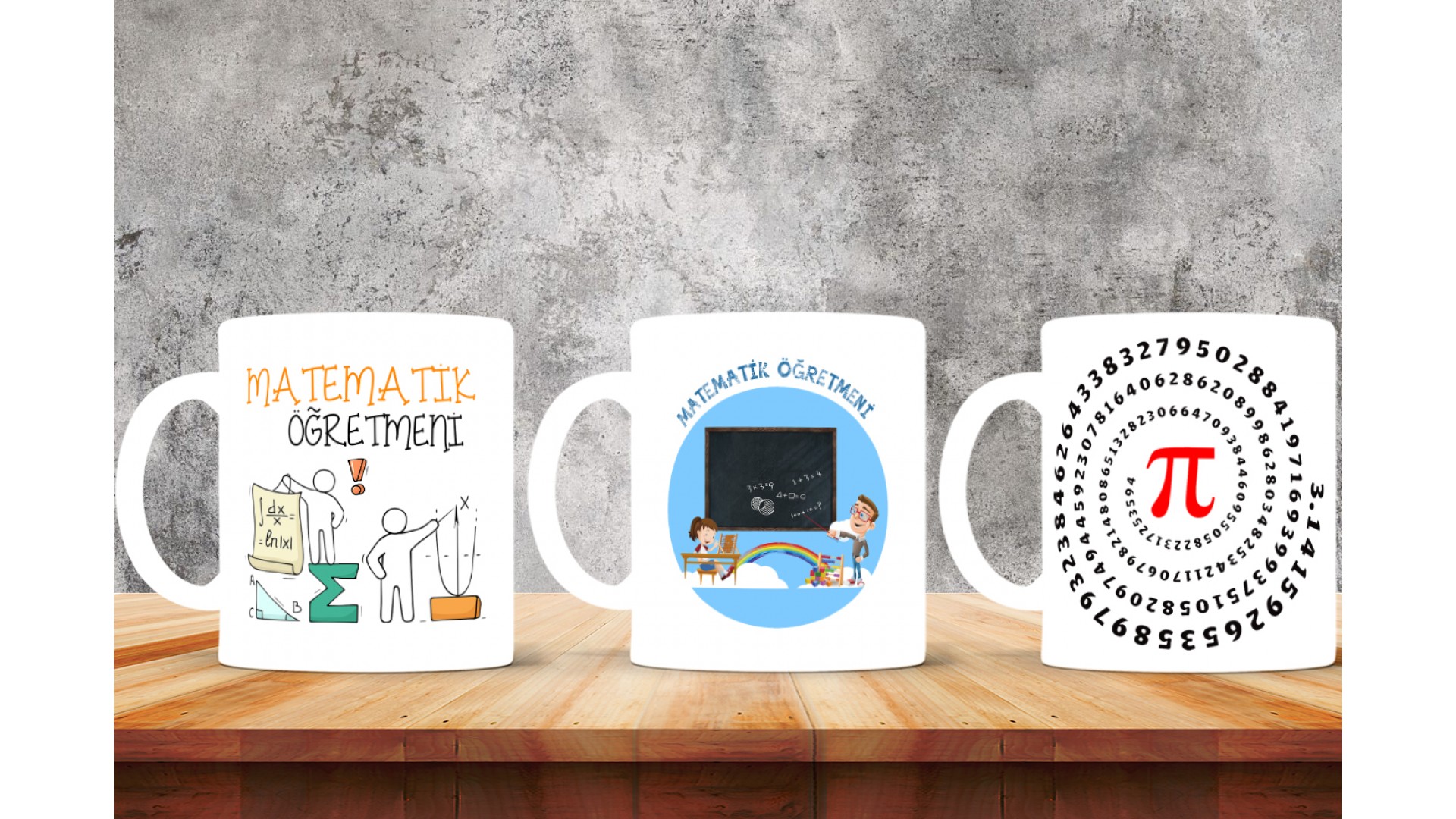 Matematik Öğretmenlerine özel baskılı seramik kupa bardak