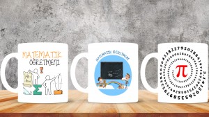 Matematik Öğretmenlerine özel baskılı seramik kupa bardak