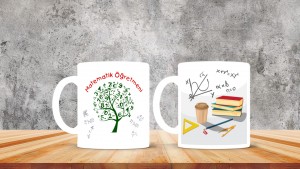 Matematik Öğretmenlerine özel baskılı seramik kupa bardak