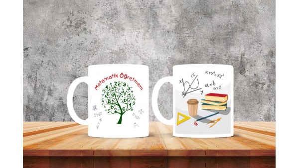 Matematik Öğretmenlerine Özel Tasarımlı Baskılı Kupa Bardak – MiksHediye