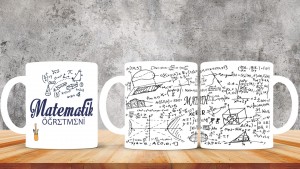 Matematik Öğretmenlerine özel baskılı seramik kupa bardak