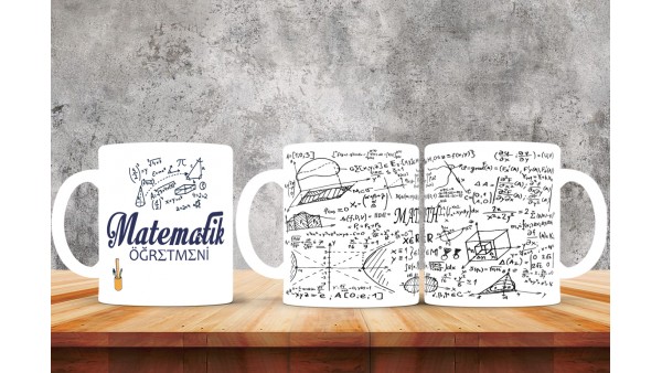 Matematik Öğretmenlerine Özel Tasarımlı Baskılı Kupa Bardak – MiksHediye