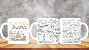 Matematik Öğretmenlerine özel baskılı seramik kupa bardak