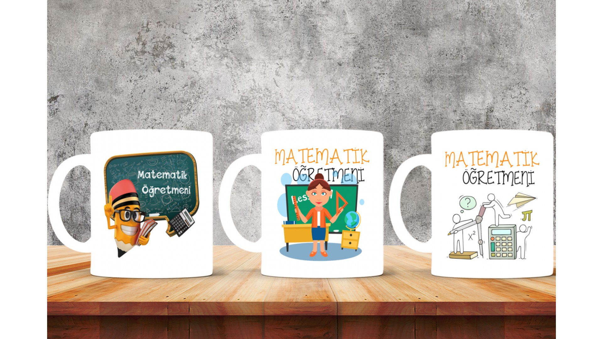 Matematik Öğretmenlerine özel baskılı seramik kupa bardak