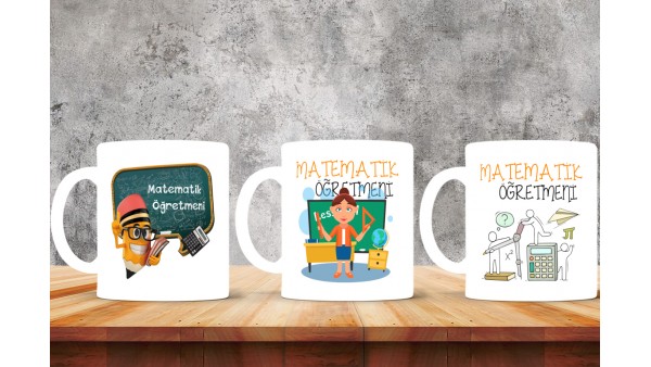 Matematik Öğretmenlerine Özel Tasarımlı Baskılı Kupa Bardak – MiksHediye