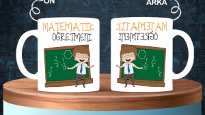 Matematik Öğretmenlerine özel baskılı seramik kupa bardak
