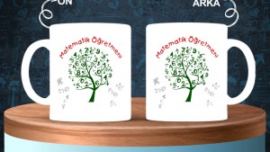 Matematik Öğretmenlerine özel baskılı seramik kupa bardak
