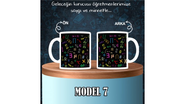 Matematik Öğretmenlerine Özel Tasarımlı Baskılı Kupa Bardak – MiksHediye