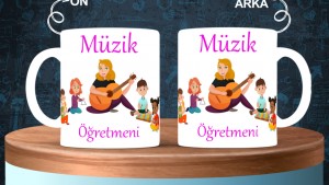 Müzik Öğretmenlerine özel baskılı seramik kupa bardak