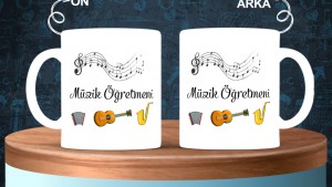 Müzik Öğretmenlerine özel baskılı seramik kupa bardak