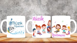 Müzik Öğretmenlerine özel baskılı seramik kupa bardak