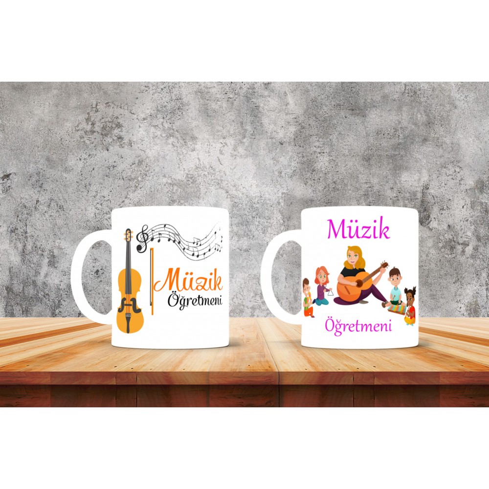 Müzik Öğretmenlerine Özel Tasarımlı Baskılı Kupa Bardak – MiksHediye