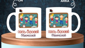 Okul Öncesi Öğretmenlerine özel baskılı seramik kupa bardak