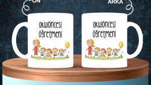 Okul Öncesi Öğretmenlerine özel baskılı seramik kupa bardak