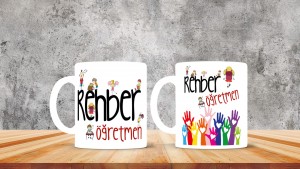 Rehber Öğretmenlerine özel baskılı seramik kupa bardak