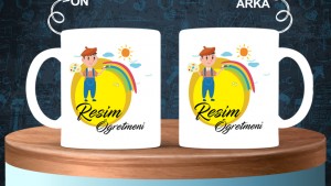 Resim Öğretmenlerine özel baskılı seramik kupa bardak