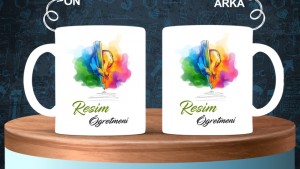 Resim Öğretmenlerine özel baskılı seramik kupa bardak